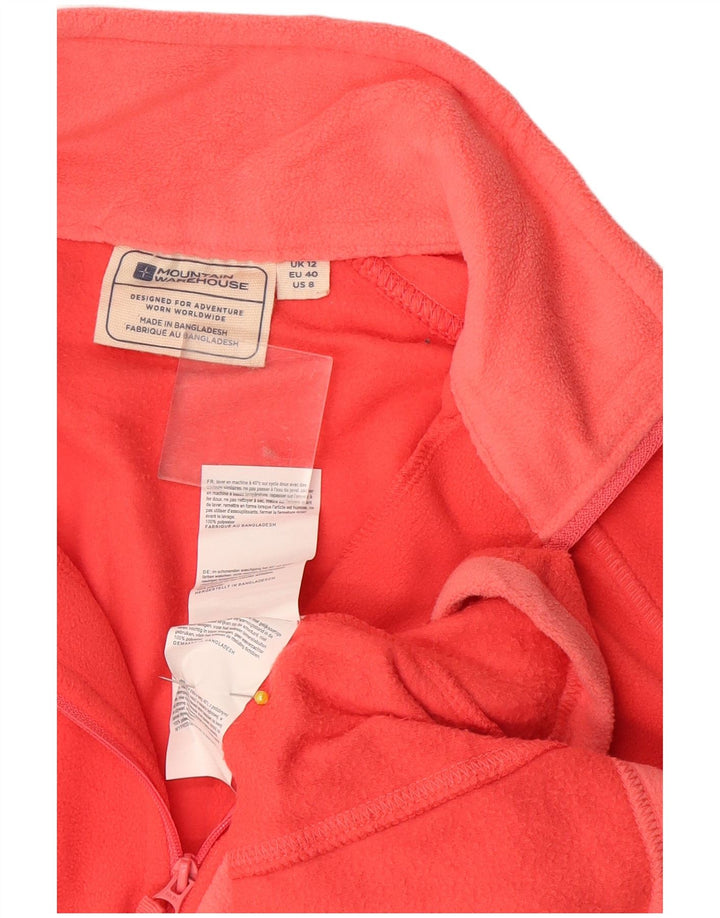 Mountain Warehouse Damen-Fleecepullover mit Reißverschluss am Hals, UK 12, Mittelorange