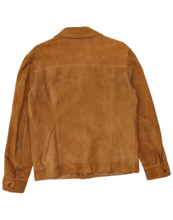 Vintage Herren Wildlederjacke UK 38 Mittelbraun