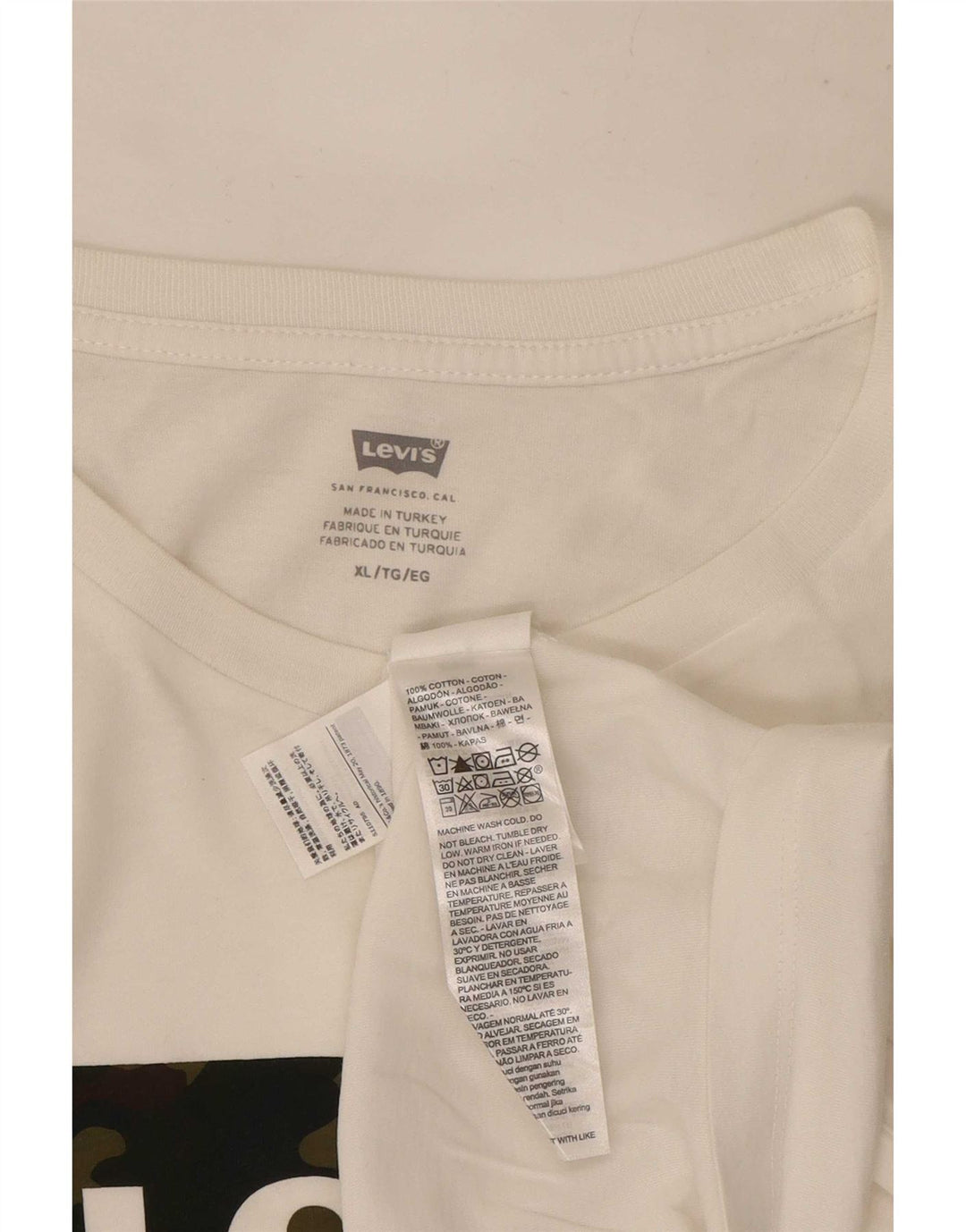 Levi's Herren-T-Shirt mit Grafik, XL, weiße Baumwolle