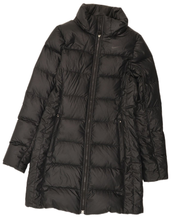 Nike Damen gepolsterter Mantel UK 6 XS Schwarz Polyester