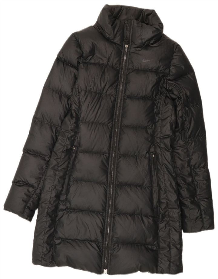 Nike Damen gepolsterter Mantel UK 6 XS Schwarz Polyester