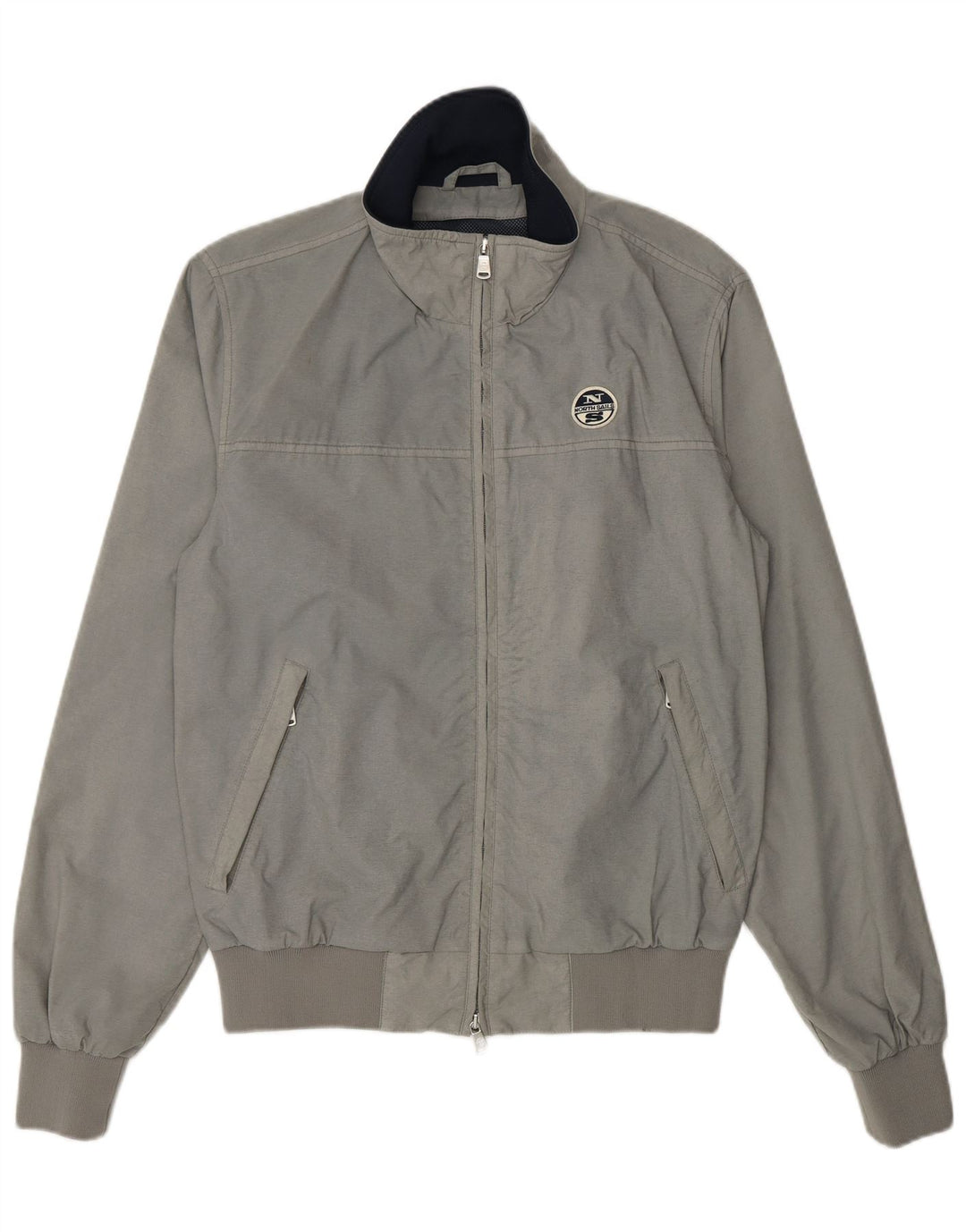 North Sails Herren Bomberjacke UK 38 Mittelgraues Nylon