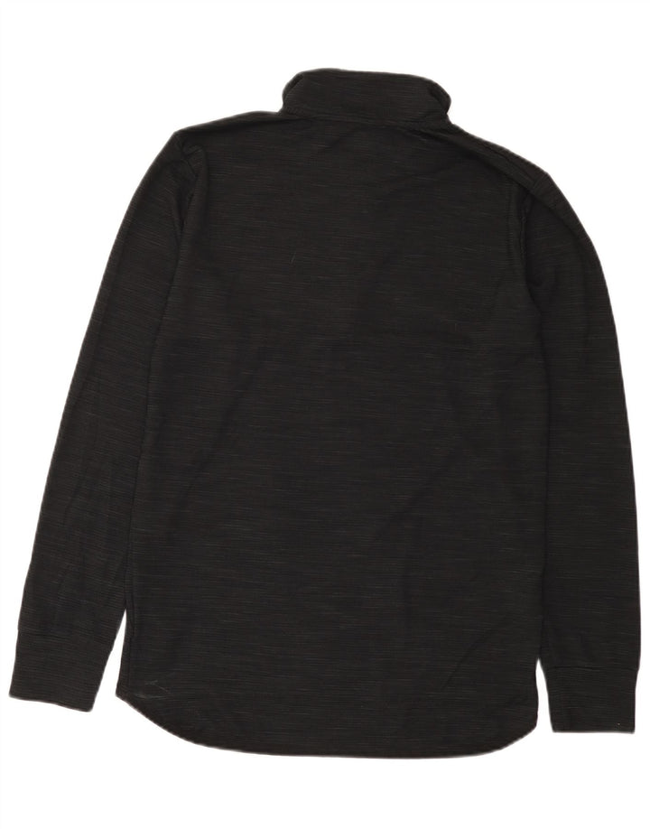 New Balance Herren-Pullover-Trainingsanzugoberteil mit Reißverschluss, Mittelschwarzes Polyester