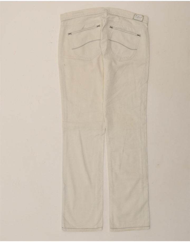 Lee Damen Lynn Slim Jeans W29 L33 Weiße Baumwolle