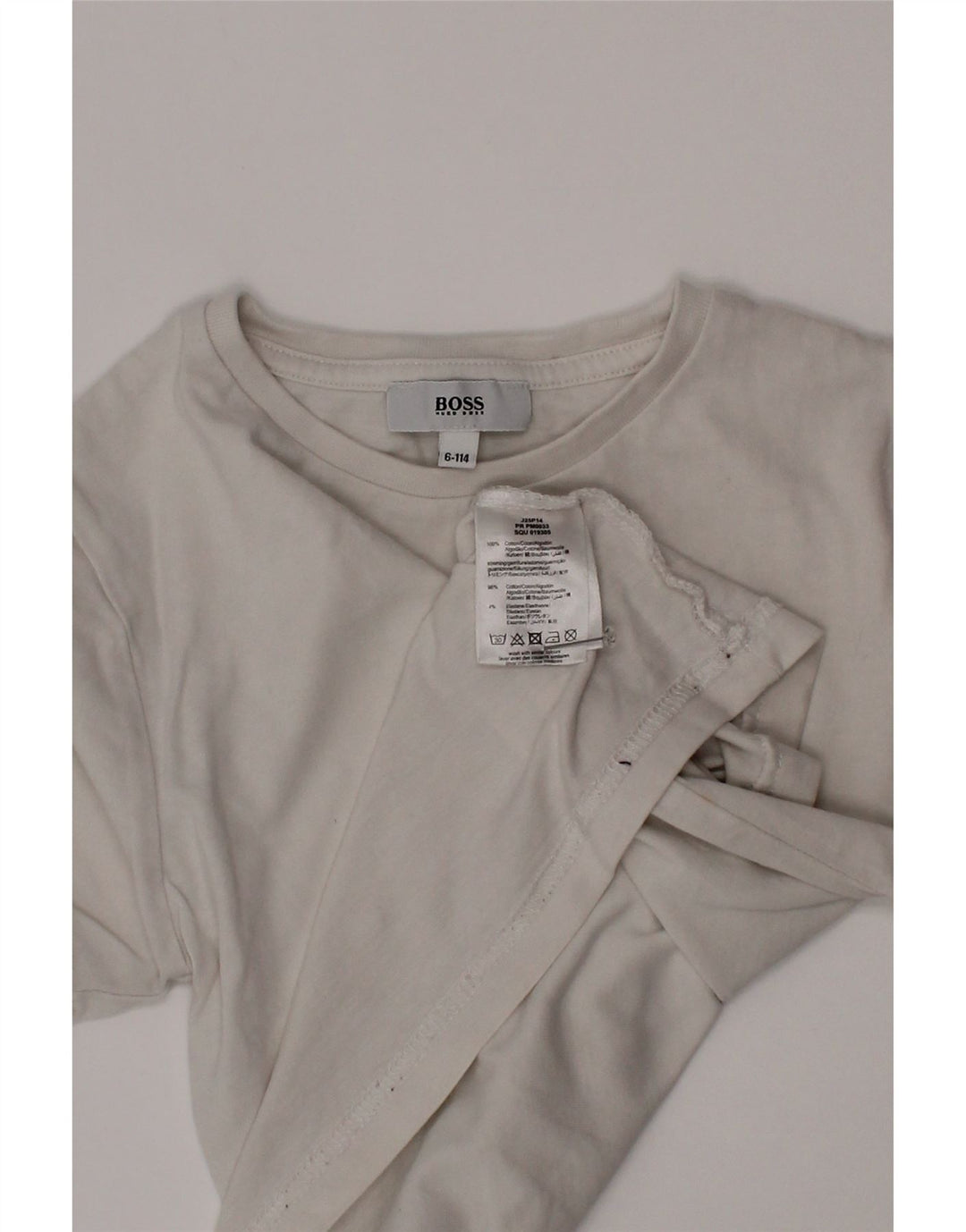 Hugo Boss T-Shirt für Jungen, 5–6 Jahre, weiße Baumwolle