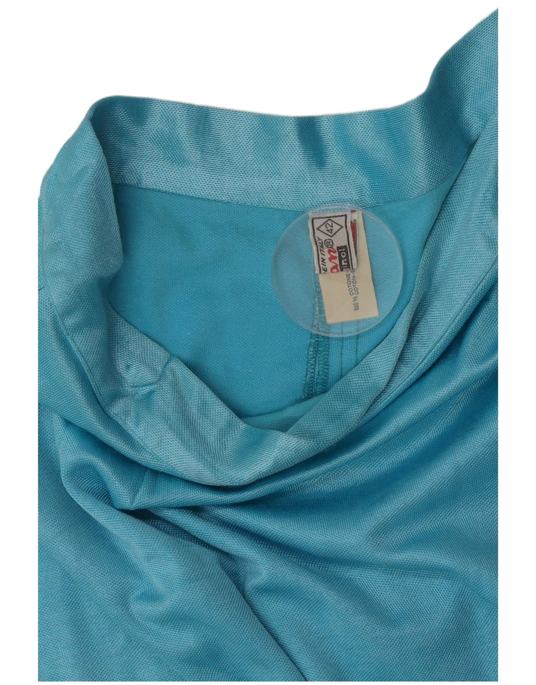 Vintage Damen Bleistiftrock IT 42 Medium W26 Blaue Baumwolle