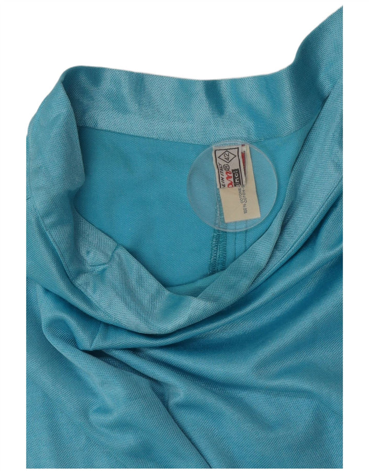 Vintage Damen Bleistiftrock IT 42 Medium W26 Blaue Baumwolle
