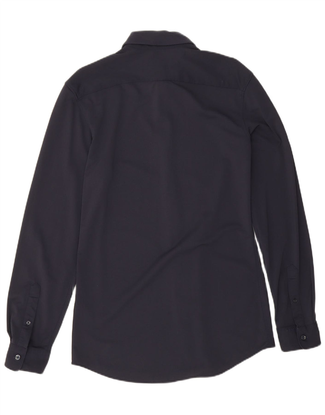 Zara Herren Slim Fit Hemd Medium Marineblau Polyamid
