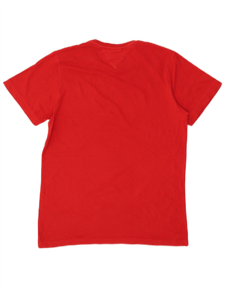 Tommy Hilfiger Herren T-Shirt mit Grafik, Größe S, Rot