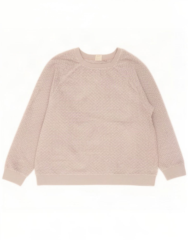 John Lewis Damen Übergroßer Fleecepullover UK 14 Mittelgraues Polyester