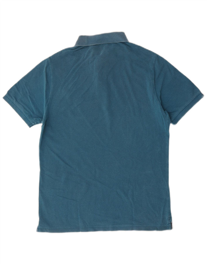 Slim-Fit-Poloshirt für Herren von Stone Island aus mittelblauer Baumwolle