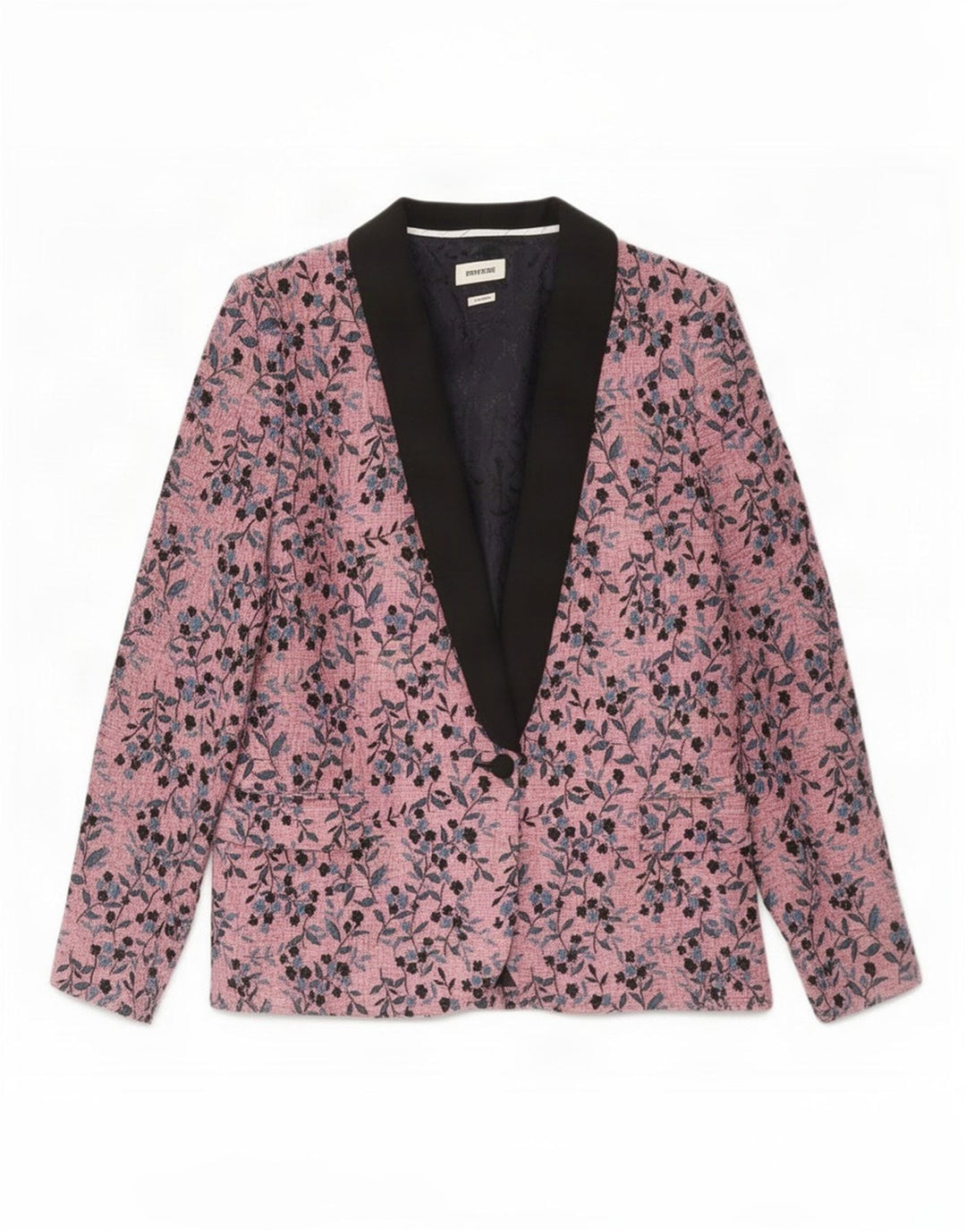 ZADIG & VOLTAIRE Damen Blazerjacke EU 40 Mittelrosa Blumendesigner