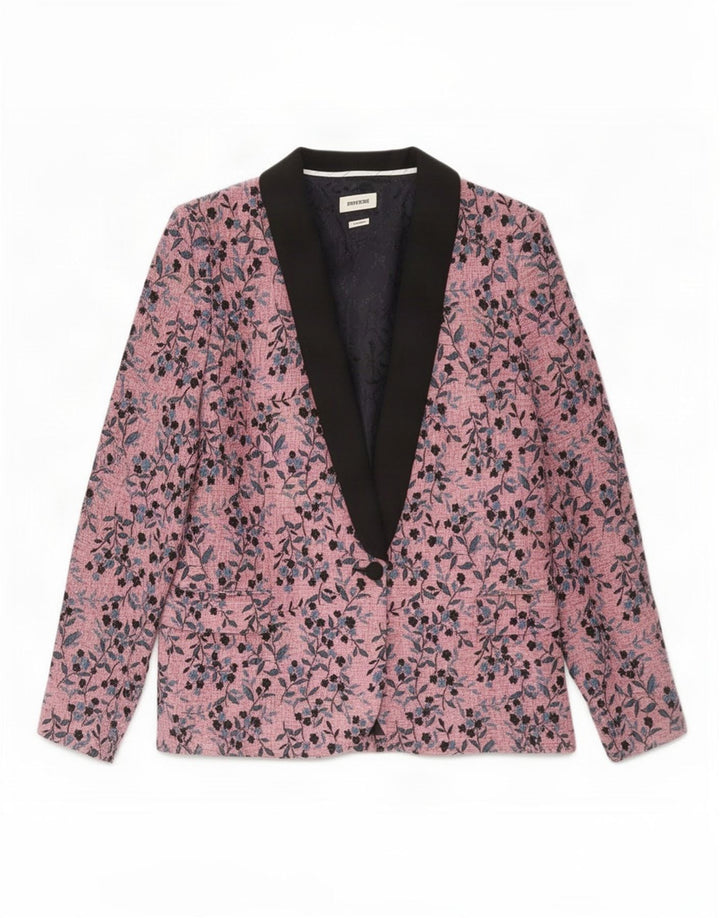 ZADIG & VOLTAIRE Damen Blazerjacke EU 40 Mittelrosa Blumendesigner