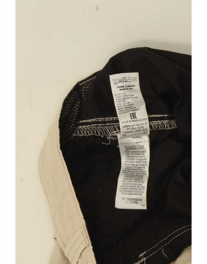 Marks & Spencer Herren Cargoshorts W32 Mittelbeige Baumwolle