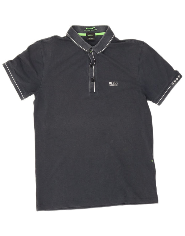 Hugo Boss Herren-Poloshirt mit schmaler Passform, klein, marineblau, Baumwolle