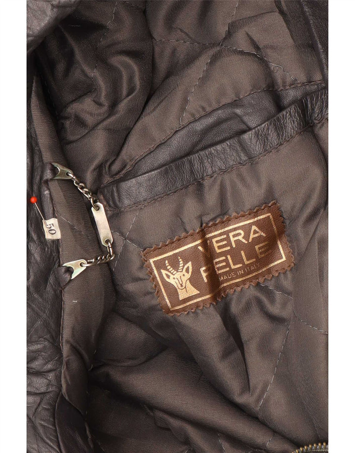 Vintage Herren Lederjacke IT 50 Large Braun