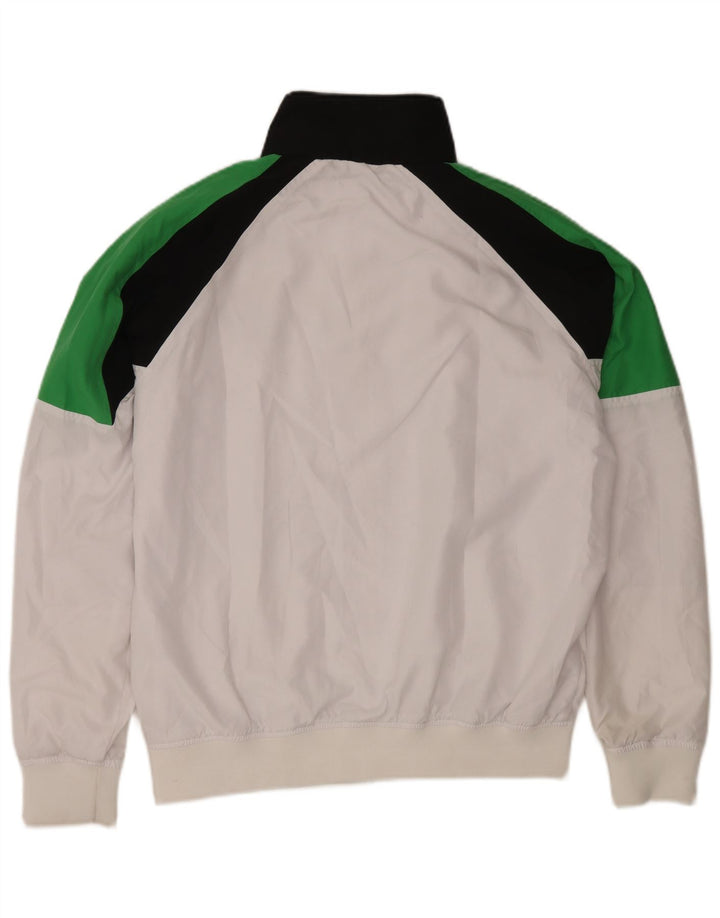 Slam Herren-Trainingsanzugoberteil mit Grafik, groß, weißes Farbblock-Polyester