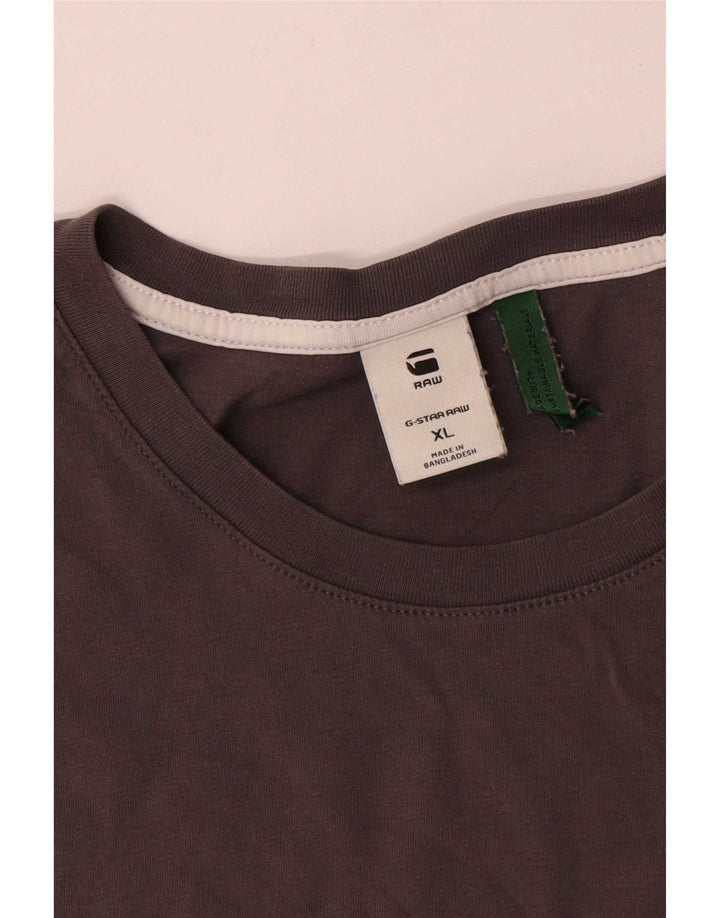 G-Star Herren T-Shirt Top XL grau gestreift aus Baumwolle