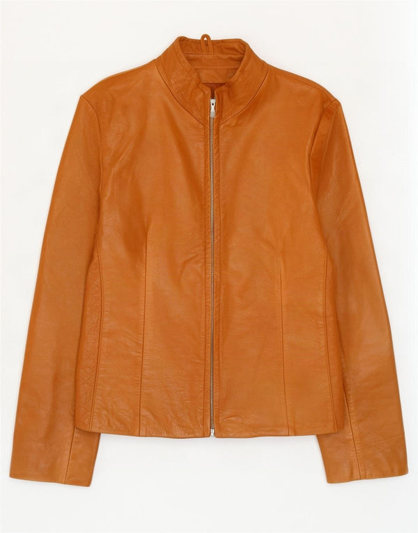 Vintage Damen Lederjacke UK 14 Medium Beige