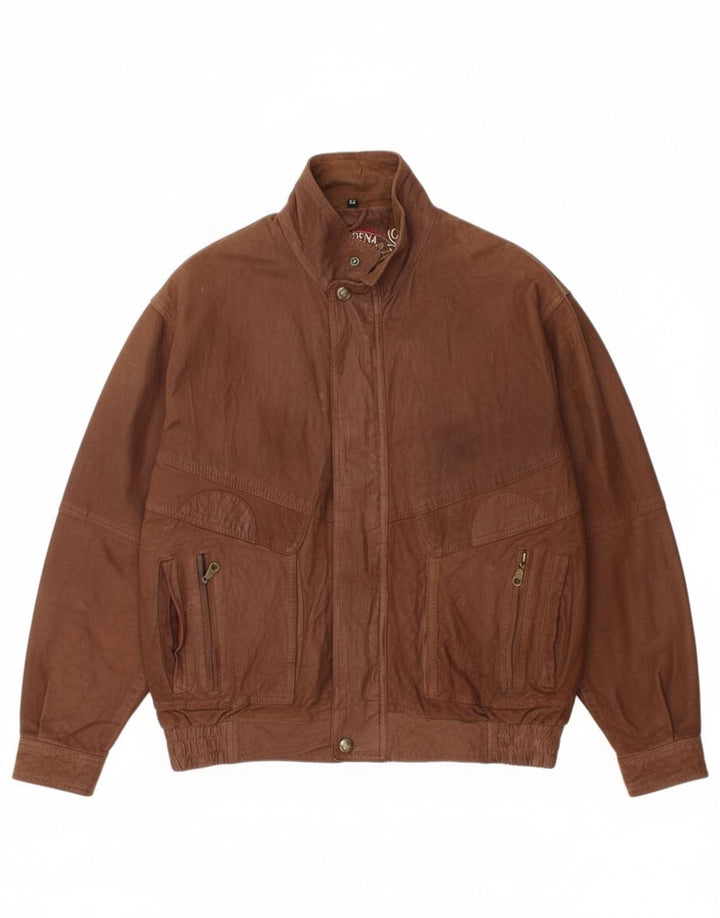 Morena Herren Wildleder Bomberjacke IT 52 XL Braunes Leder