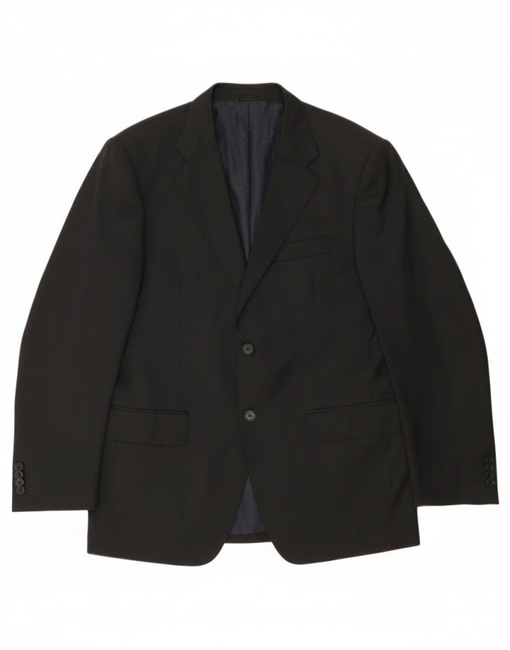 Paul & Shark Herren-Blazer mit 2 Knöpfen, IT 52 XL, schwarze Viskose