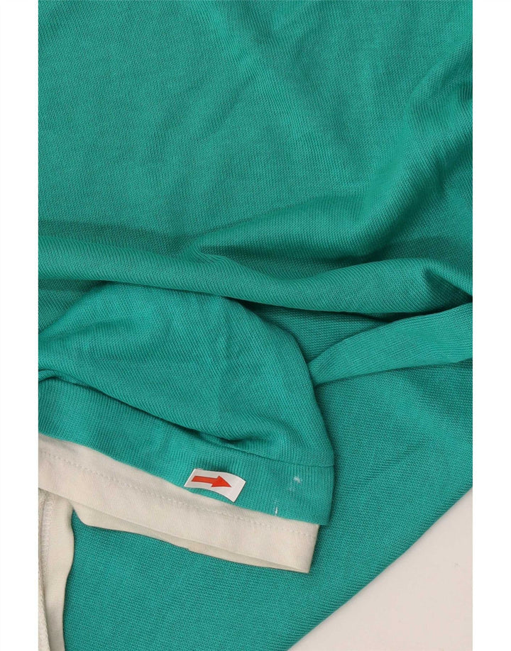 Zara Herren T-Shirt Top Small Grün Colourblock Baumwolle
