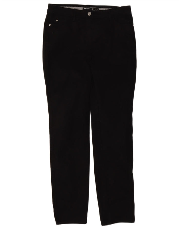 Olsen Damen Slim Jeans UK 14 Medium W30 L30 Schwarz