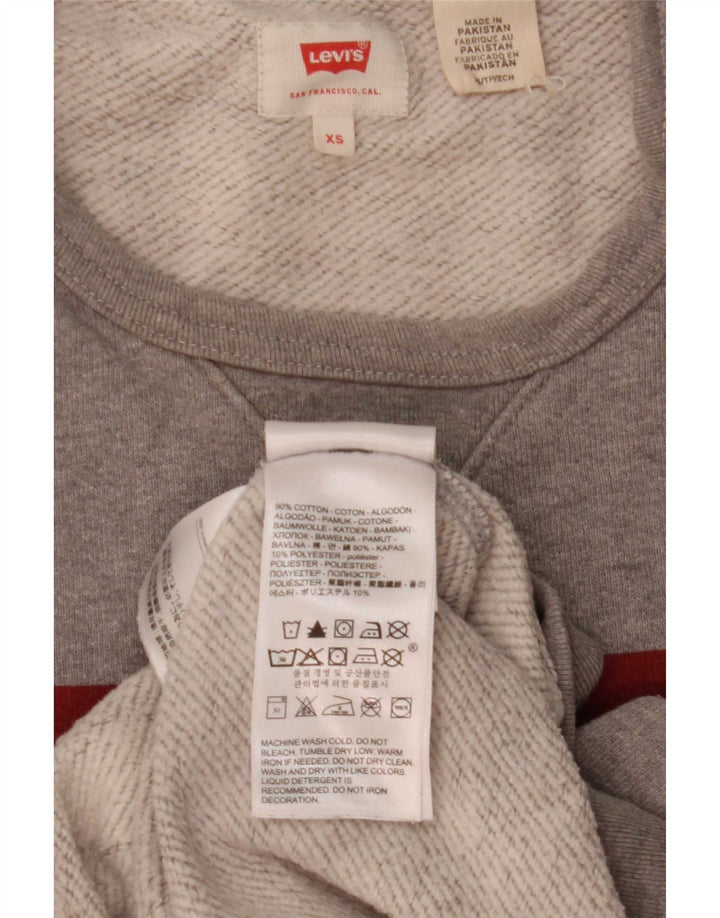 Levi's Herren-Sweatshirt mit Grafik, XS, graue Baumwolle