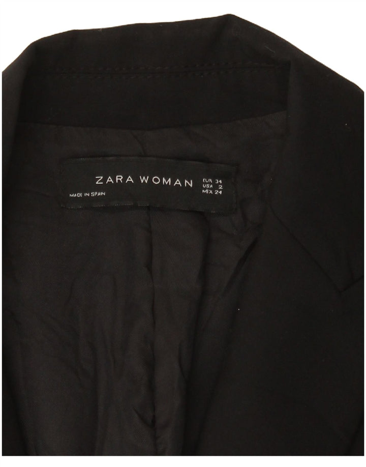 Zara Damen 1-Knopf-Blazerjacke EU 34 2XS Schwarz