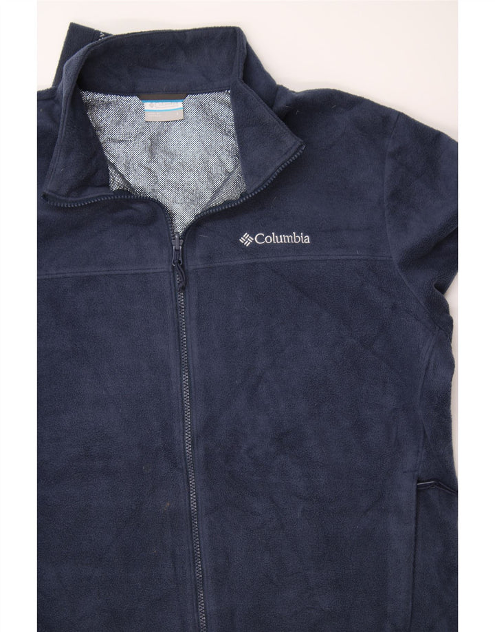 COLUMBIA Herren Fleecejacke UK 40 Large Marineblau Polyester