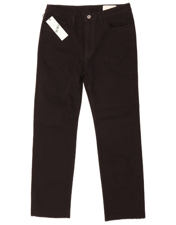 Reiko Damen Straight Jeans W30 L29 Schwarze Baumwolle