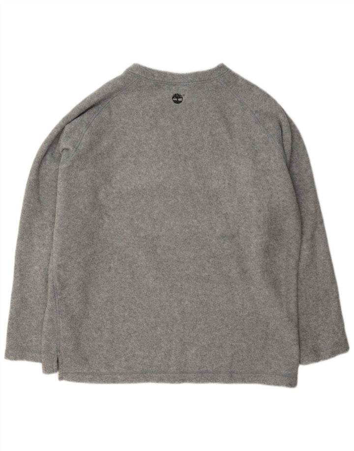 Timberland Herren-Fleecepullover, großes grau geflecktes Polyester