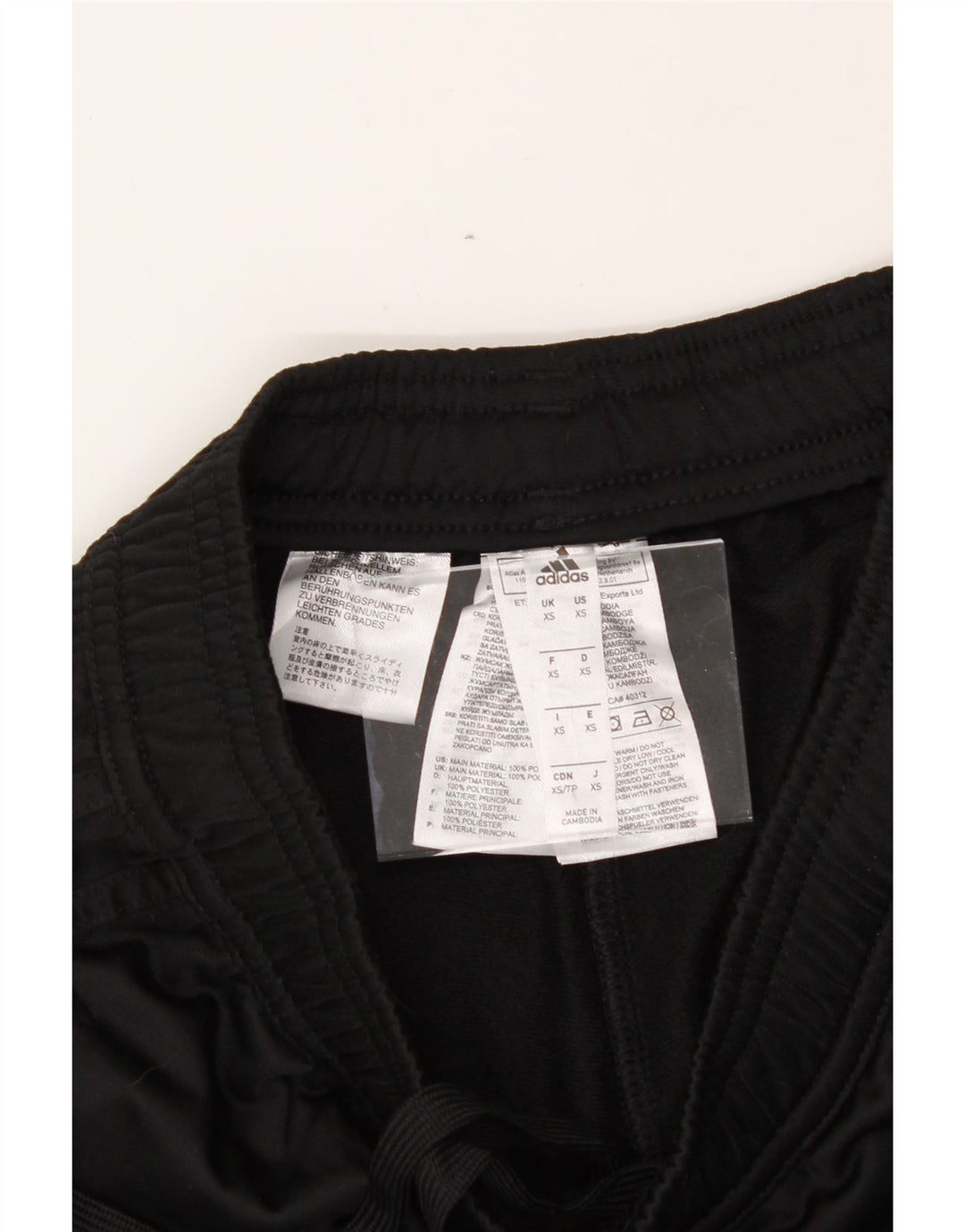 ADIDAS Mens Tracksuit Trousers Joggers XS  Black Polyester Vintage Adidas and Second-Hand Adidas from Messina Hembry 