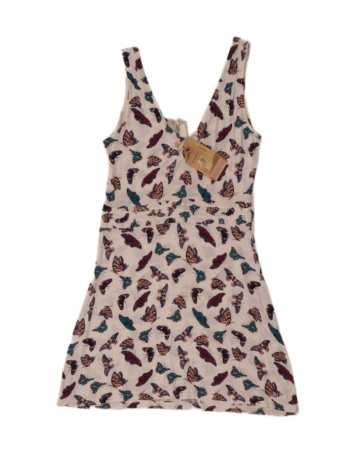 Fat Face Damen-Sommerkleid, Größe 44, Mittelweiß, Viskose, Schmetterling