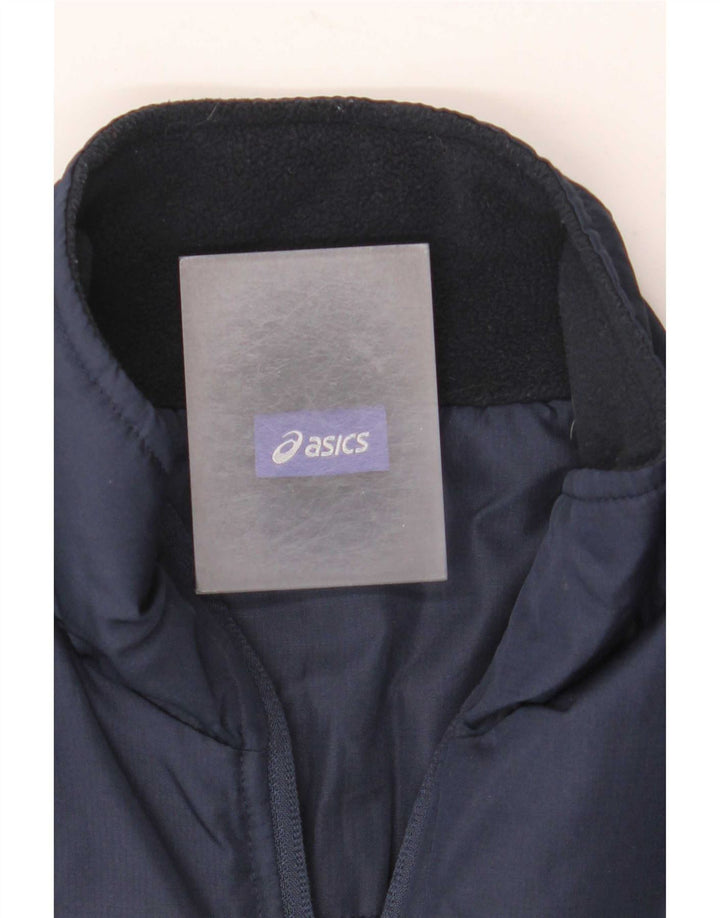 Asics Herren Wattierte Jacke UK 34 XS Marineblau Colourblock Polyester