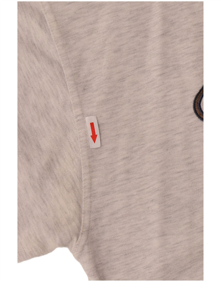 Champion Herren-Sweatshirt mit Grafik, groß, grau gesprenkelte Baumwolle