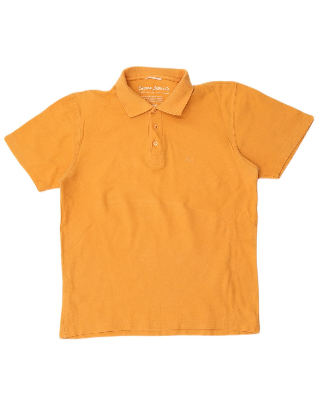 Carrera Herren-Poloshirt aus mittelgelber Baumwolle