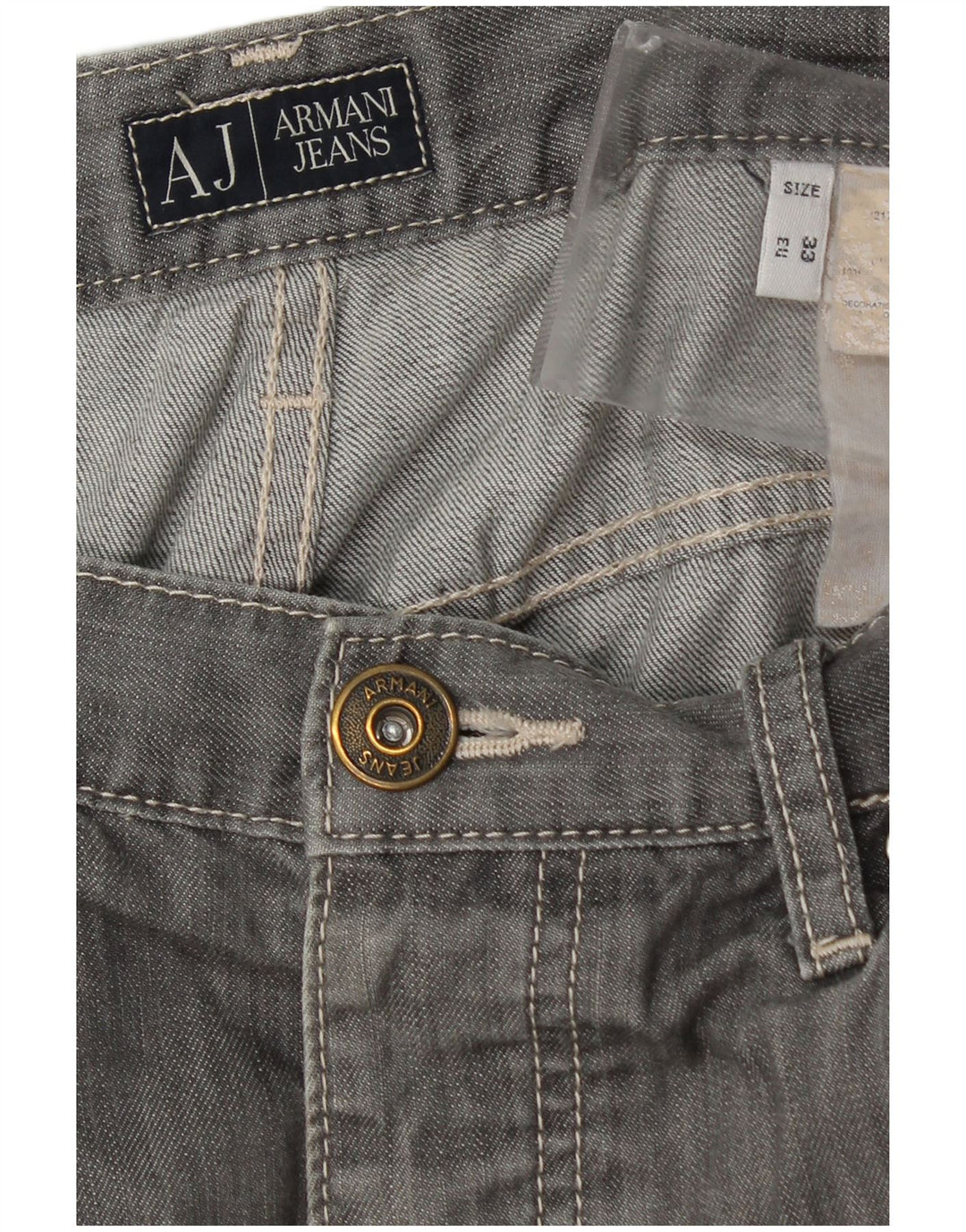 Armani Herren Slim Jeans W33 L27 Grau