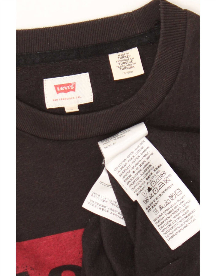 Levi's Herren-Sweatshirt mit Grafik, Größe S, braune Baumwolle