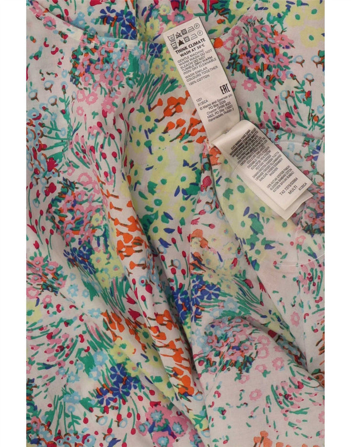 Marks & Spencer Damen Maxikleid UK 14 Großes mehrfarbiges Blumenmuster