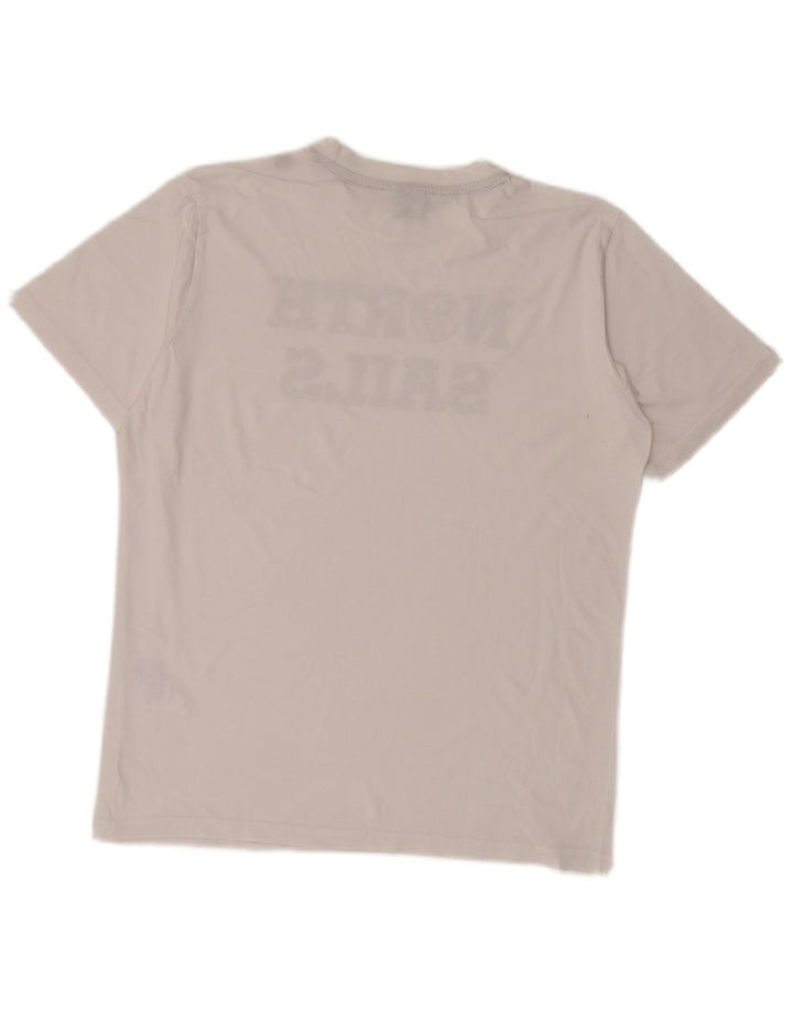 North Sails Herren-T-Shirt mit Grafik, Größe S, weiße Baumwolle