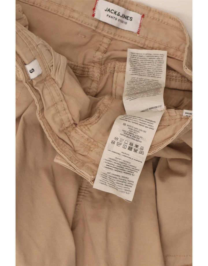 Jack & Jones Herren Cargo-Shorts, Größe S, W30, Beige, Baumwolle