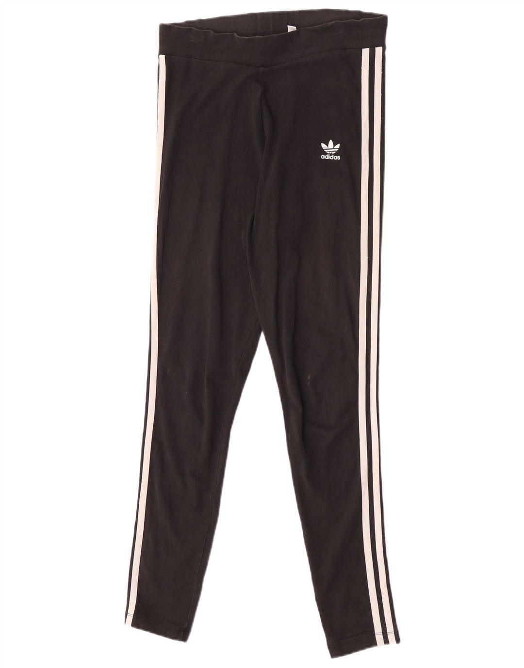 Adidas Damen Slim Fit Leggings UK 12 Medium Schwarz Baumwolle