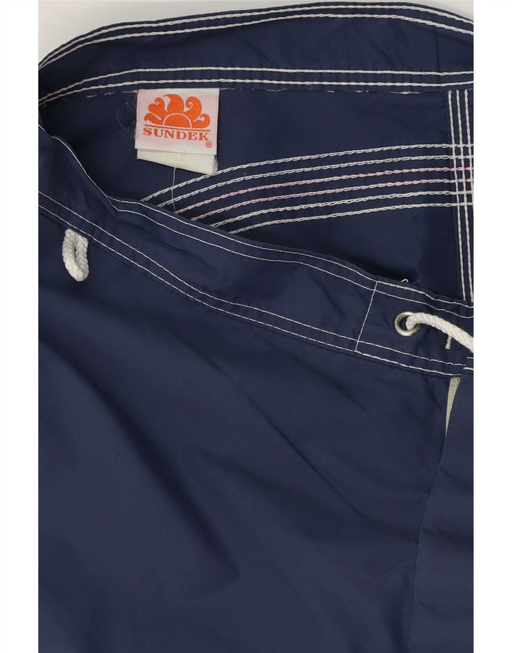 Sundek Herren-Badeshorts, mittelgroß, marineblaues Nylon