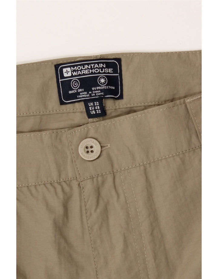 Mountain Warehouse Herren-Cargoshorts, W32, mittelbeigefarbenes Polyamid