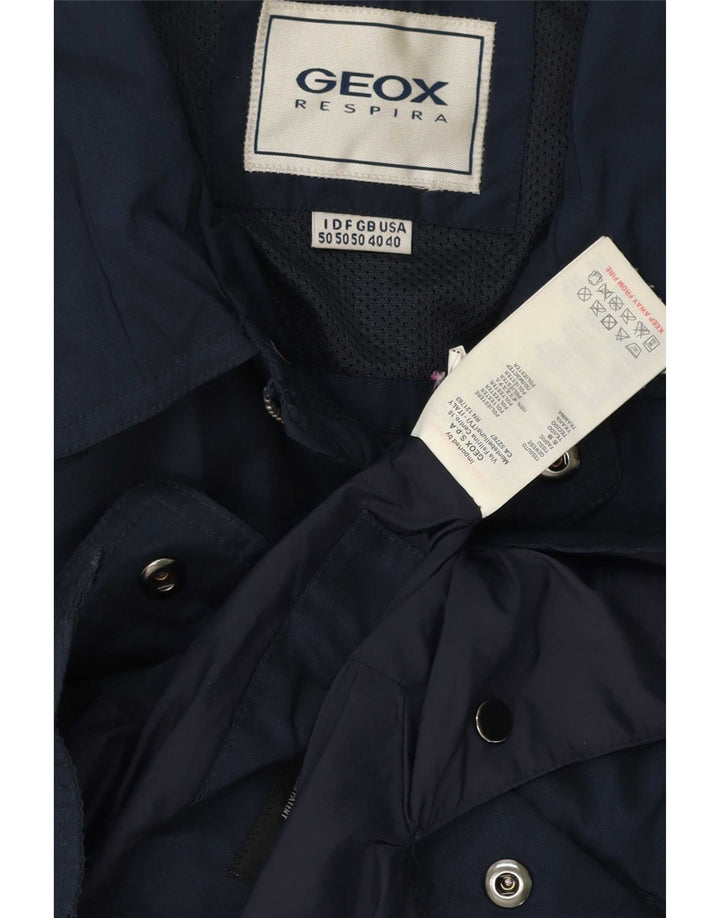 Geox Herren Respira Utility Jacke UK 40 Large Marineblau Polyester