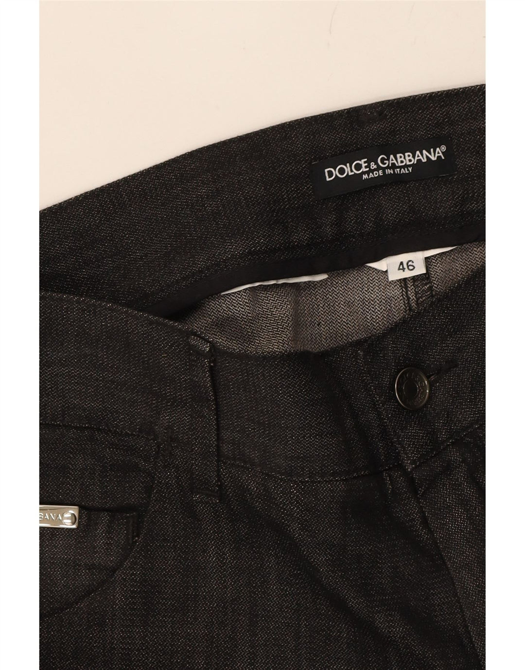 DOLCE & GABBANA Womens Slim Jeans IT 46 Large W34 L30 Black Vintage Dolce & Gabbana and Second-Hand Dolce & Gabbana from Messina Hembry 