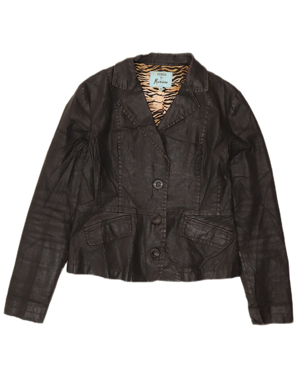 GUESS BY MARCIANO Damen Crop 3-Knopf-Blazerjacke IT 46 Large Schwarz