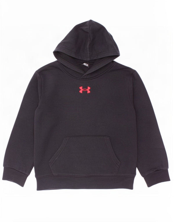 Under Armour Jungen-Pullover mit grafischem Kapuzenpullover, 4–5 Jahre, schwarze Baumwolle