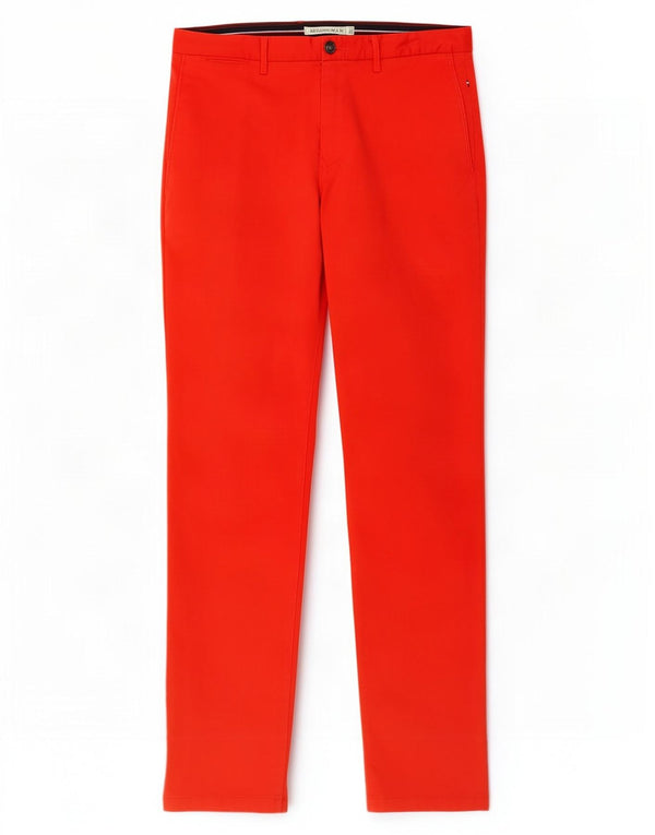 Tommy Hilfiger Herren gerade Chinohose W34 L32 rote Baumwolle